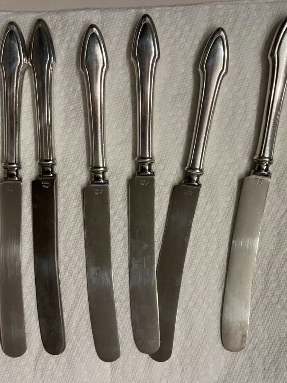 Vintage Alvin Silmet George Washington Silverplate Knives Set 6